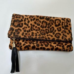 Sole Society Animal Print Clutch Purse